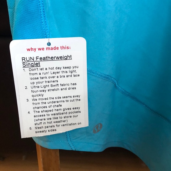 Lululemon run featherweight singlet size 4 - Picture 2 of 6